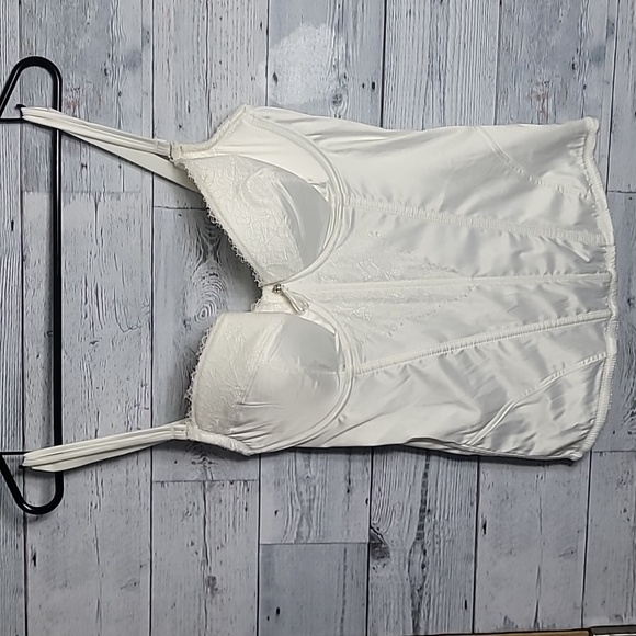 Parfait by Affinitas Cream Corset Tank Top Sz 38D - Picture 1 of 8